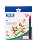 Flamastry pędzelkowe Watercolour 12 kolorów MILAN