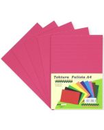Tektura A4 falista ciemnoróżowa 5szt