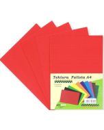 Tektura A4 falista czerwona 5szt