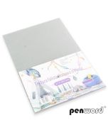 Tektura A4 falista matowa srebrna 5szt