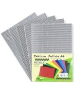 Tektura A4 falista metallic srebrna 5szt