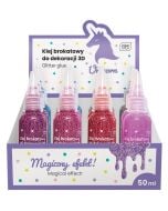 Klej do dekoracji brokatowy 50ml Unicorn (12szt)