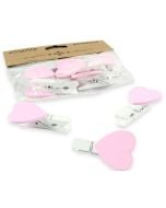 Klamerki drewniane z sercem 10szt