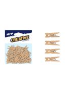 Klamerka 2,5cm natural brązowa 50szt