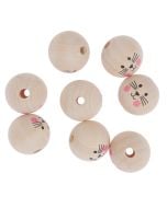 Koraliki drewniane 3cm 8szt