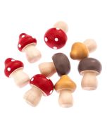 Dekoracje drewniane samoprzylepne grzyby 8szt