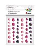 Perełki samoprzylepne różowe 42szt