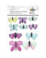 Motyle papierowe samoprzylepne mix 10szt