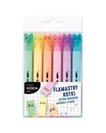 Flamastry kotki 6 kolorów KIDEA