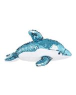 Delfin cekiny niebieski