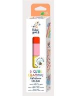 Kredki kostki - Tęcza 6 kolorów