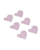Dżety samoprzylepne serca różowe 6szt