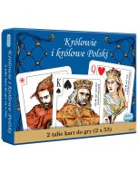 Karty 2 x 55 Królowie i królowe Polski