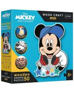 Puzzle drewniane 50 W świecie Mickey TREFL