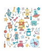 Naklejki z brokatem roboty 28szt