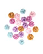 Pompony tiulowe pastelowe 2cm 20szt