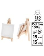 Podobrazie mini 15x15cm 280G/m2 + sztaluga