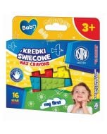 Kredki świecowe w kształcie klocków 16kol ASTRA