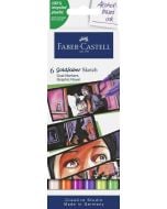 Pisak dwustronny Goldfaber Sketch graphic 6 kol.