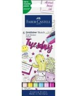 Pisak dwustronny Goldfaber Sketch Kawaii 6 kol.