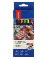 Cienkopisy neon 0,4mm 6 kolorów MemoBe