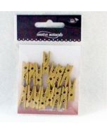 Klamerki ozdobne złote 25mm 15szt