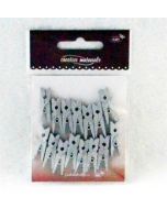 Klamerki ozdobne srebrne 25mm 15szt