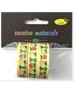 Taśmy samoprzylepne owoce 12mm 3szt