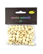 Koraliki drewniane kremowe 10mm 25g
