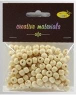 Koraliki drewniane kremowe ok 24g ok150szt