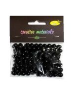 Koraliki drewniane czarne ok 26g ok150szt