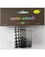 Taśmy materiałowe czarne 3szt