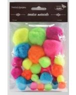Pompony intensywne kolory 15mm-40mm 30szt