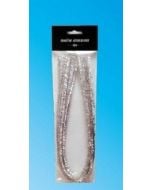 Druty chenille srebrne 9mmx50cm 10szt