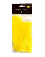 Piórka miękkie żółte 15szt