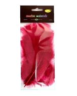 Piórka miękkie bordowe 15szt