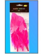 Piórka twarde różowe 10szt