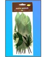 Piórka twarde ciemnozielone 10szt