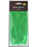 Piórka miękkie zielone 15szt