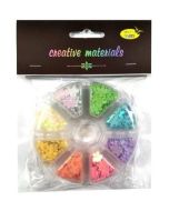 Cekiny kwiatki 8 kolorów 6mm 40g