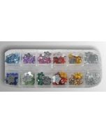 Kwiatki akrylowe 12 kolorów