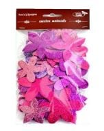Kwiatki brokatowe 60szt