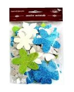 Kwiatki brokatowe 60szt