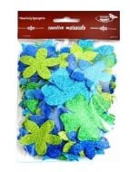 Kwiatki brokatowe 60szt