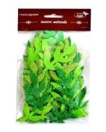 Gałązki brokatowe tonacja zielona 36szt