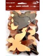 Motyle tonacja brązowa 52szt