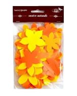 Kwiatki żółto-pomarańczowe 60szt