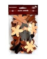 Kwiatki tonacja brązowa 60szt