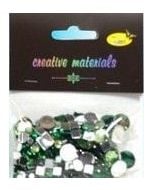 Elementy kryształkowe tonacja zielona 4-12mm 25g