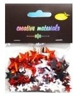 Elementy kryształkowe gwiazdy czerwone 6-22mm 20g